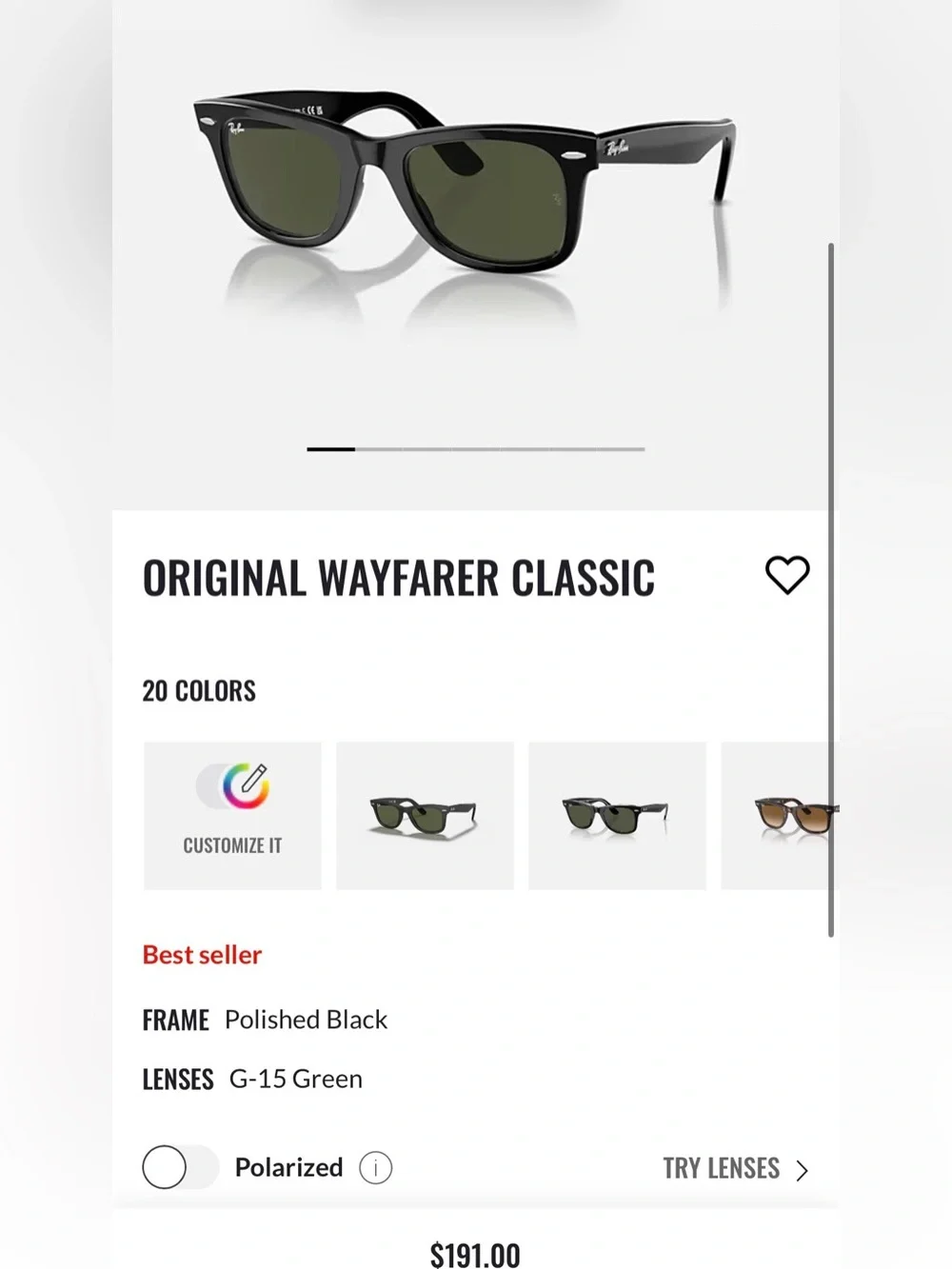 Ray-Ban Wayfarer sunglasses
